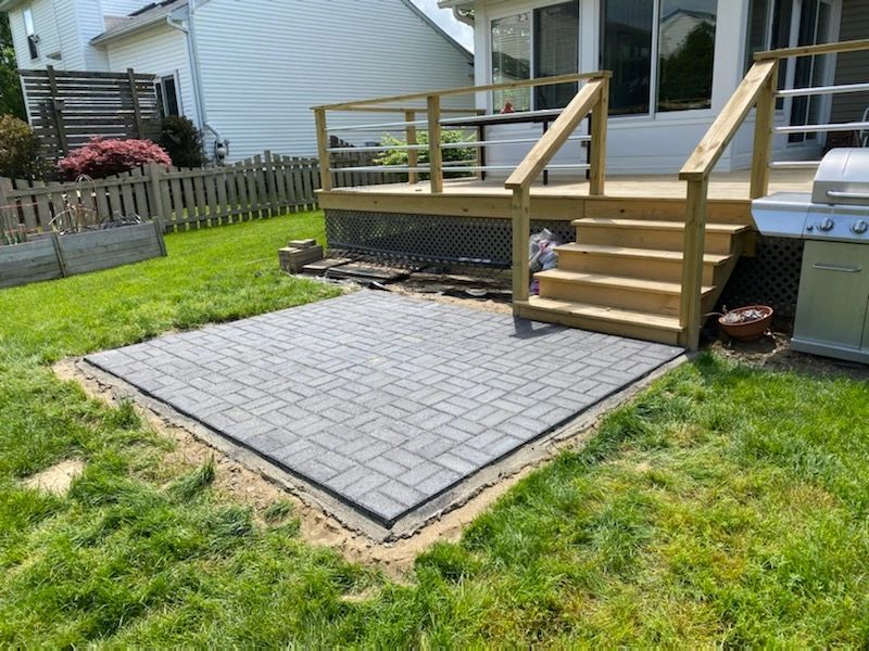 Masonry paver patio work by Mark Monnette Masonry